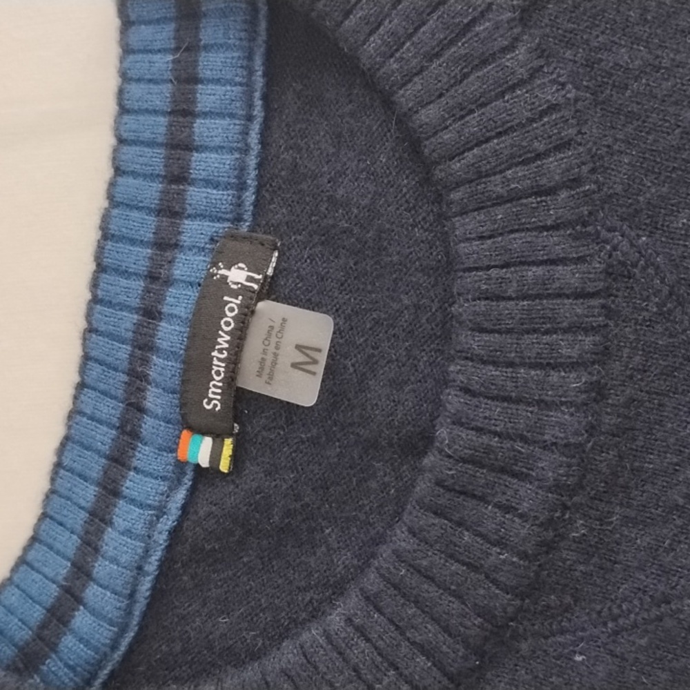 Smartwool Sparwood Crew Sweater Navy Blue Size M - Picture 2 of 7